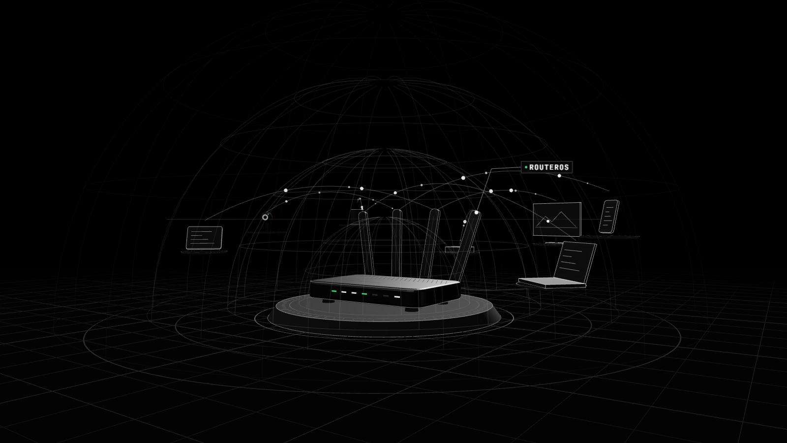Render 3D en blanco y negro que ilustra: Routers MikroTik: dos fallas en SSH dan control total sin contraseña