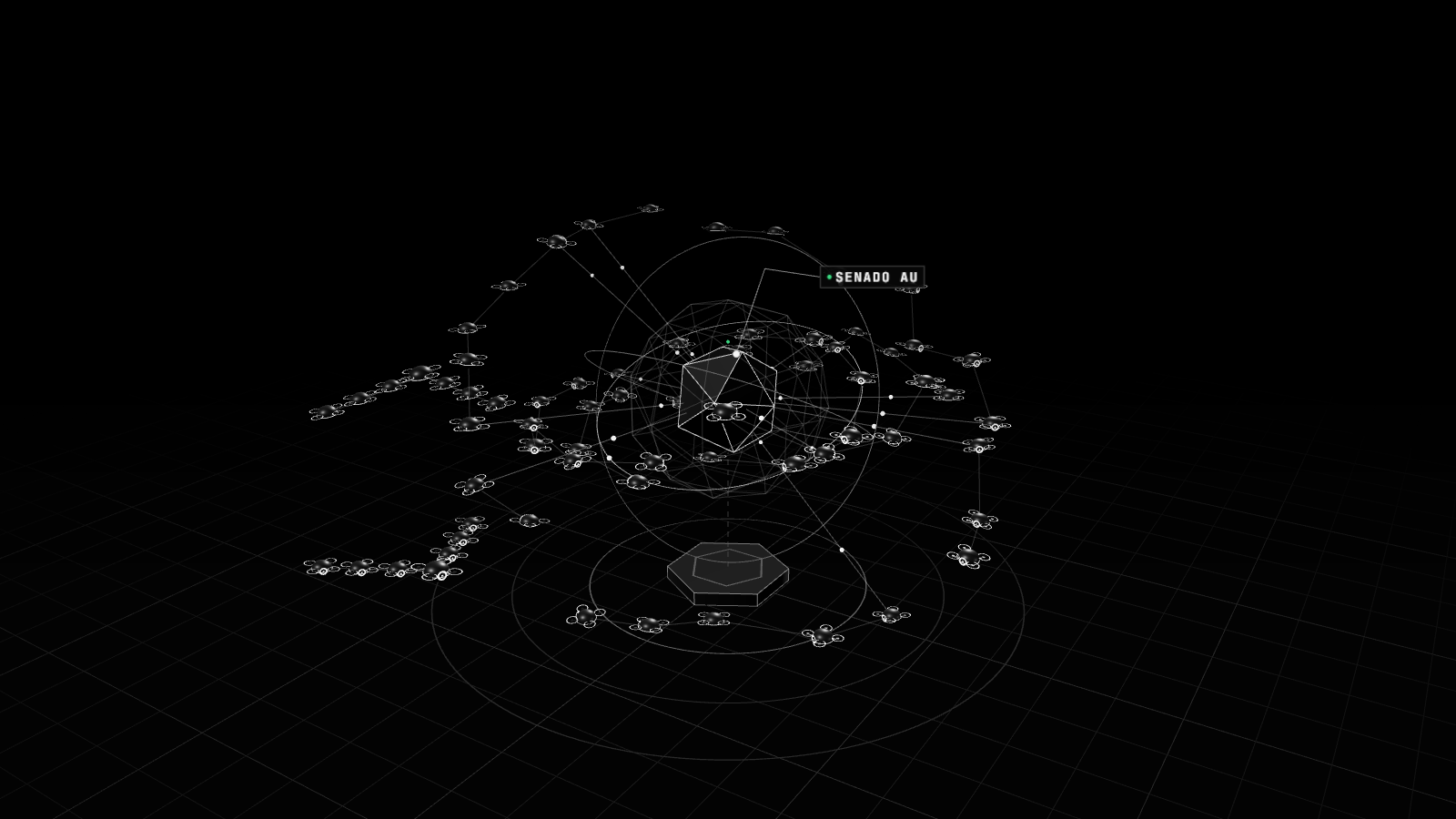 Render 3D en blanco y negro que ilustra: Actualización: el Senado de Australia pide a Altman y Amodei presentarse el 1 de octubre