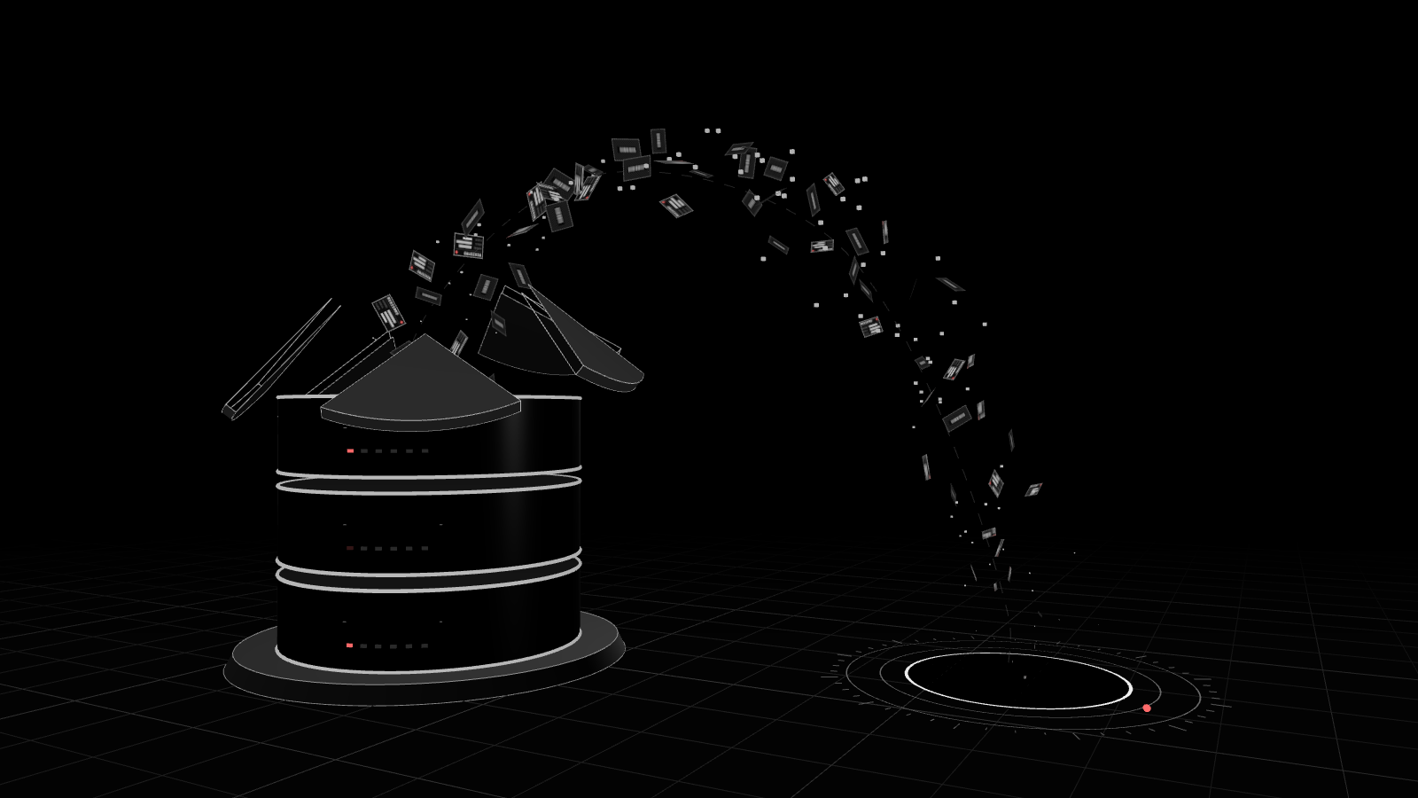 Render 3D em preto e branco que ilustra: México investiga a venda no Telegram de 12,9 milhões de registros pessoais