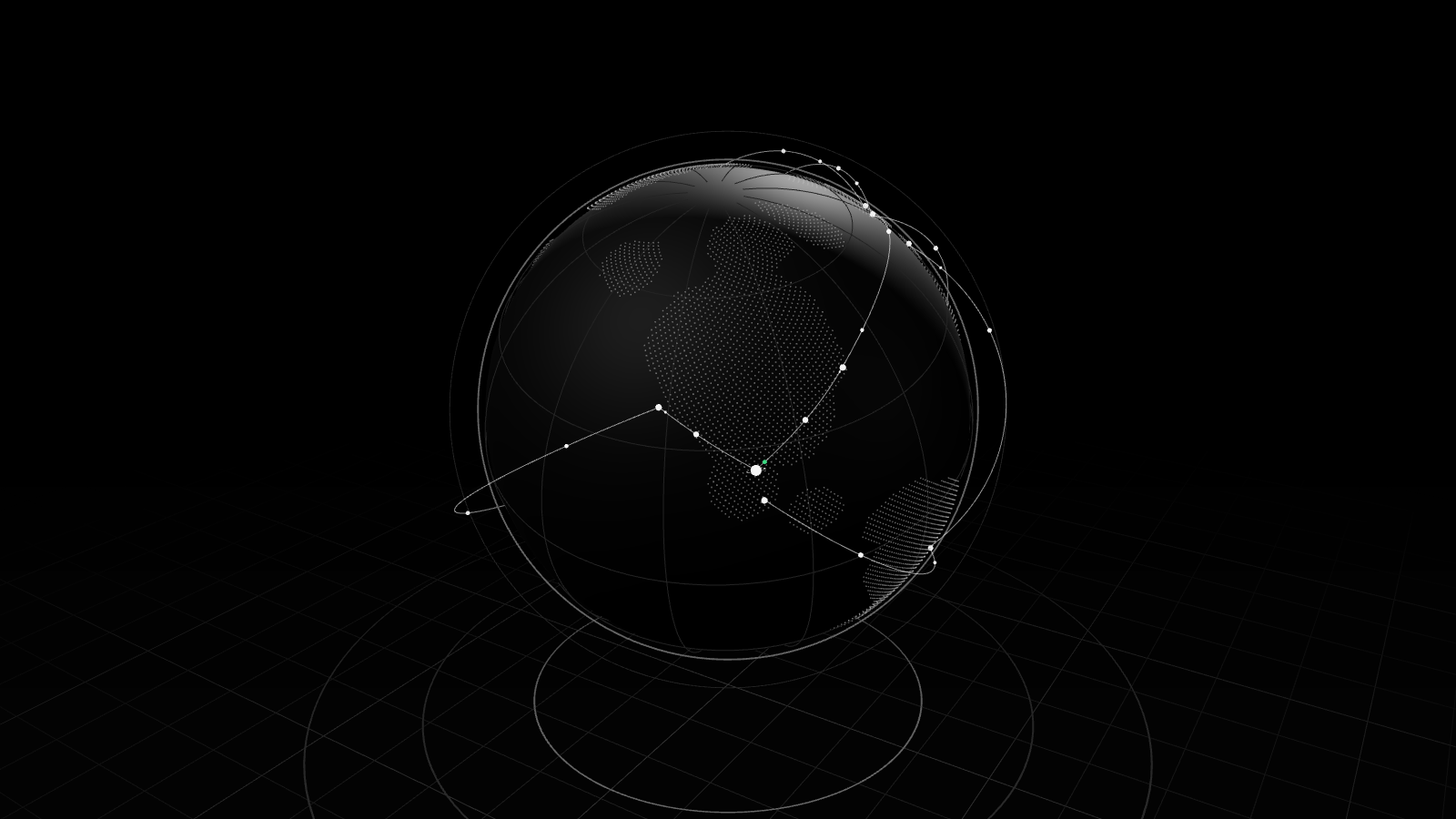 Render 3D em preto e branco que ilustra: Um estudo liga o núcleo interno da Terra às variações de milissegundos na duração do dia