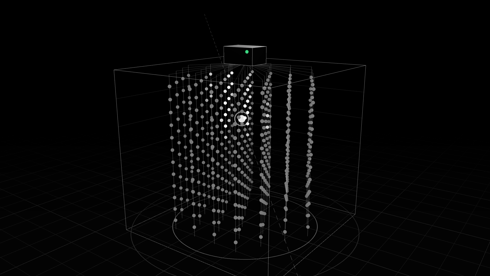 Black-and-white 3D render illustrating: Francis Halzen wins the Nobel Prize in Physics for the IceCube detector